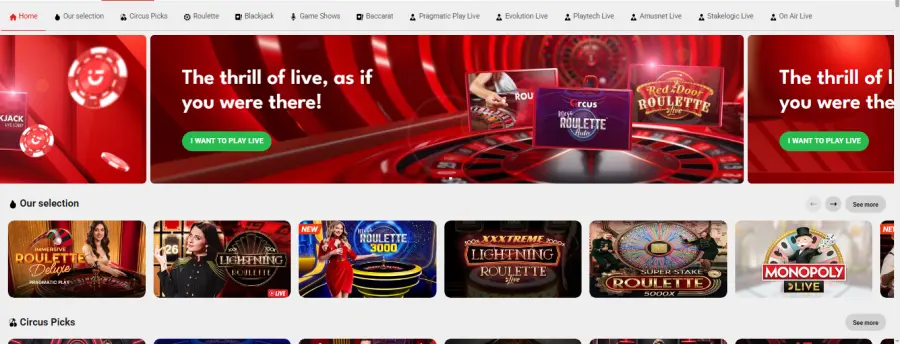 Circus casino online